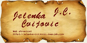 Jelenka Cvijović vizit kartica